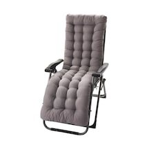 Jms Gri Uzun Recliner Sandalye Minderi Koltuk Minderi Bahçe Şezlong Mat 125 48 8cm Gri
