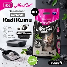 Hobi Maxicat Aktif Karbonlu Bentonit Kedi Kumu 10 Litre