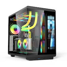 Gametech Vision Lcd 7 Argb Fanlı Siyah Gaming Kasa