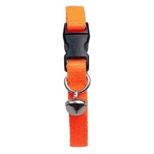 Neon Turuncu Zilli Ayarlanabilir Kedi Boyun Tasması 22-30 Cm-18493