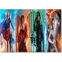 Cakasepetim Legends Of Tomorrow Supergirl Flash Arrow Ahşap Mdf Tablo