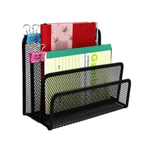 Ganzhoushop Masa Düzenleyici, File Ofis Malzemeleri Düzenleyici, 3 Bölmeli Metal File Masa Düzenleyiciler