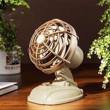 Cbtx Mini Ofis Masaüstü Sessiz Elektrikli Fan Masaüstü Dış Mekan Usb Retro Fan Sarı