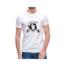 Arrow Black & White Erkek Beyaz Tshirt