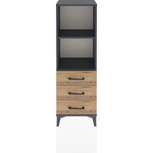 Arges Dolap 2 Raflı 3 Çekmeceli 44x30x134 Antrasit-çam Antrasit