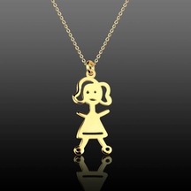 Kuyumcudukkani "annem" Sevgi Kolyesi-35046-g Gold