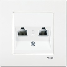 Viko Karre Beyaz Data+Nümeris Cat6+Cat3