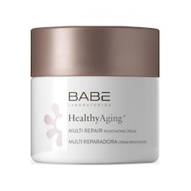 Laboratorios Babé - Multi Reparadora Healthyaging+ Crema Facial Hidratante De Noche Renovadora 50 Ml Nutritiva Regeneradora Aspecto Joven Colágeno Piel Sensible Antiarrugas