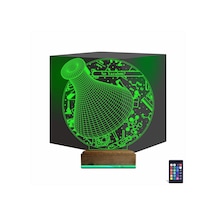Luvivia Kimya Kimyager Kişiye Özel 3d Lamba - Masa Gece Lambası Şeffaf