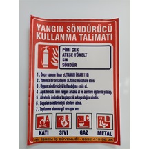 Yangın Söndürme Talimatı Folyo 25x35