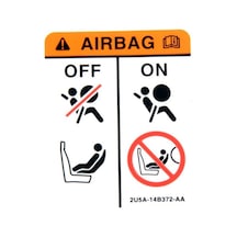 2U5A-14B372-AA Airbag Uyarı Etiketi