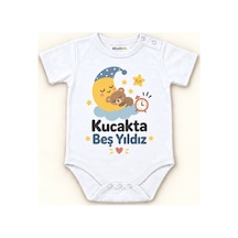 Babylimon Kucakta Beş Yıldız Beyaz Kısa Kollu Çıtçıtlı Bebek Zıbını Beyaz - Kucakta Beş Yıldız - 928161933 Beyaz - Kucakta Beş Yıldız