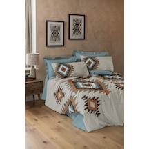 Cotton Box Ethnic Çift Kişilik Nevresim Takımı Nomad Mint