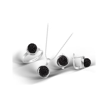 Kuyumcudükkani Avusturya"crystal"taşlı Mini Set -24089-w-blk 21 Beyaz