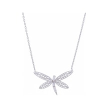 Nagiss Yusufçuk Model Baget Zirkon Taşlı 925 Ayar Gümüş Kadın Kolye