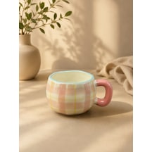 Acar Porselen Lüks Kahve Meşrubat Çay Bardağı Bardak Kupa 325ml Açık Pembe