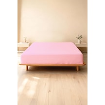 Soley Jersey %100 Pamuk Tek Kişilik Premium Lastikli Çarşaf Pembe