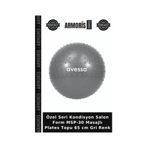 Özel Seri Kondisyon Salon Form Msp-30 Masajlı Plates Topu 65 Cm Gri Renk