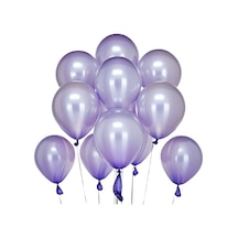 20 Adet 12 İnç 30 Cm Metalik Lila Balon Doğum Günü Süsleme Lila