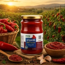 Organik Glutensiz Biber Salçası Tuzsuz 610 Gr.