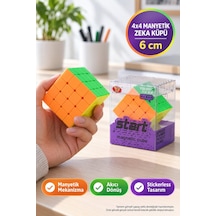 Manyetik 4x4 Zeka Küpü Young Joe Magic Start Hız Küpü Stickerless Renkli Akıcı Dönüş 6 Cm