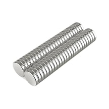 10 Adet 10x2mm Yuvarlak Neodyum Mıknatıs Güçlü Magnet Nikel Kaplamalı