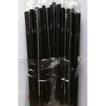 Siyah Pipet 50'li X 4 Paket Jelatinli Sargılı Pipet Frozen Körüklü Pipet
