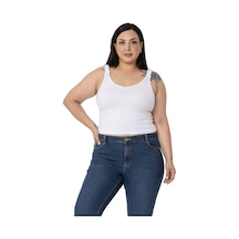 Disentis Büyük Beden Askıları Büzgülü Drapeli Crop Beyaz Body-beyaz Beyaz Disentis Büyük Beden Askıları Büzgülü Drapeli Crop Beyaz Body-beyaz Beyaz