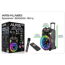 Ars-kln80 8000w Dev Boy Profesyonel Bluetooth Parti Hoparlör - Rgb Işıklı Kablosuz Mikrofon Ve Kumanda