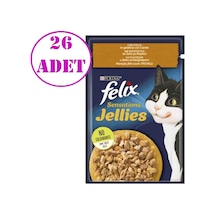 Purina Felix Sensations Tavuklu ve Havuçlu Yaş Kedi Maması 26 x 85 G