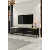 Givayo Mobilya Amara Tv Ünitesi Siyah Gold