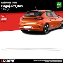 S-Dizayn Opel Corsa F Krom Bagaj Alt Çıtası 2019 Üzeri