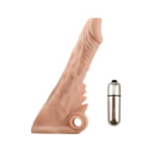 Hızlı Express Titreşimli 17 CM Soft Yumuşak Dokulu Realistik Tırtıklı Penis Kılıfı