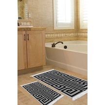 Eko Trend Djt 2 Li Yıkanabilir Kaymaz Taban Banyo Paspas Klozet Takımı 768 Modern Gri 50 X 80 - 40 X 50