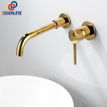 Banyo Lavabo Bataryası Ankastre Sıva Altı Dahil Ankastre Set Altın