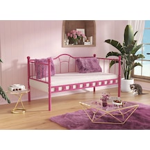 Kamelya Sedir Metal Karyola - 100 X 200 Cm - Pembe
