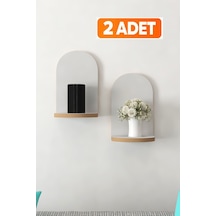 Dekoratif Duvar Rafı 25x 17 X 12 2 Adet Raf Beyaz