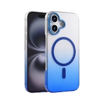 Newface Apple Apple iPhone Uyumlu  16 Plus Glossy Magsafe Kapak - Mavi
