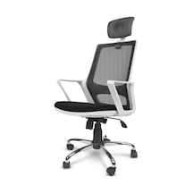 Yarenofıs Ofis Fileli Müdür Beyaz Kasa Büro Sandalye Lüks Estetik Koltuk