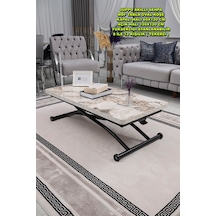 Juppo Üst Tabla Mdf Beyaz Mermer Oval Köşe Alt Siyah Dışa Kıvrım