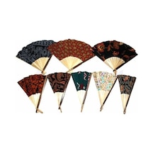 Bambu Bez Yelpaze Büyük Çok Renkli