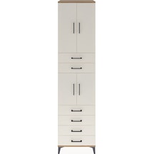 Hyperion Dolap 3 Raflı 6 Çekmeceli 4 Kapaklı 60x44x243 Çam-ay... Çam