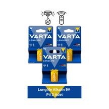 Longlife Alkalin 9v Pil 3'lü Paket