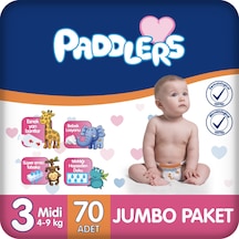 Bebek Bezi 3 Numara Midi (4-9 Kg) 70 Adet – Jumbo Paket, Hassas Ciltlere Uygun