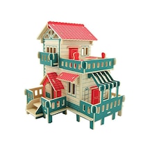 75 Parça 3D Ahşap Maket Puzzle Kırsal Ev Rural House Woodcraft