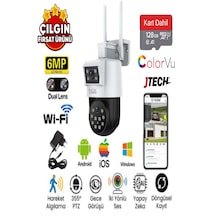 Inox X102 3mp+3mp 6mp Wi-fi 2 Kameralı 1 Ptz Akıllı Kamera + 128gb Sd Kart