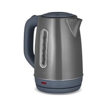 Paslanmaz Çelik Su Isıtıcı Kettle - 1.8 L, Otomatik Kapanma, Hızlı Kaynatma Açık Gri