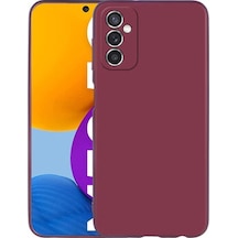 Samsung Galaxy Uyumlu M52 Kılıf Esnek Yapılı İnce Slim Silikon Kapak Ryc/premier Bordo