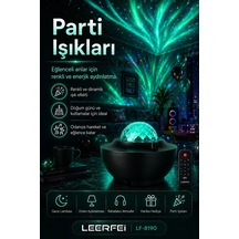 Parti Işığı Özellikli Galaksi Projeksiyon Lambası Kumandalı Gece Aydınlatması