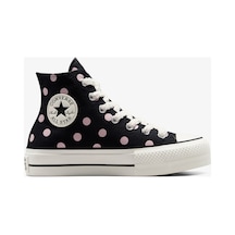 Converse Chuck Taylor All Star Lift Polka Dots Kadın Siyah Platform Sneaker
